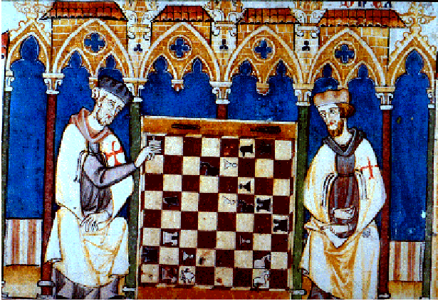 Knights playing Chess