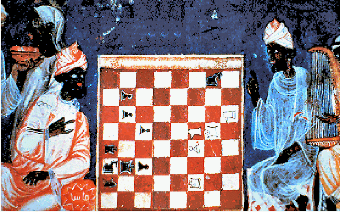 Moors playing Chess